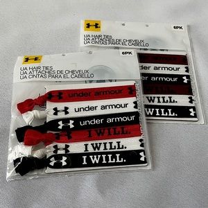 2 pack UA Elastic Pony Tail Holder Hair Ti…